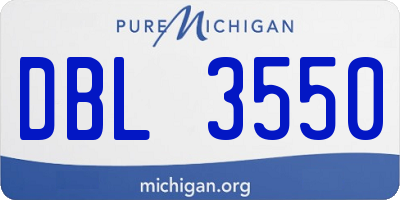 MI license plate DBL3550