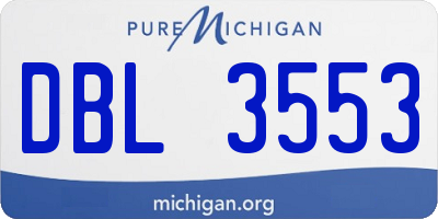 MI license plate DBL3553