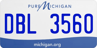 MI license plate DBL3560