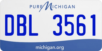 MI license plate DBL3561