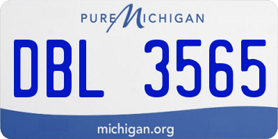MI license plate DBL3565