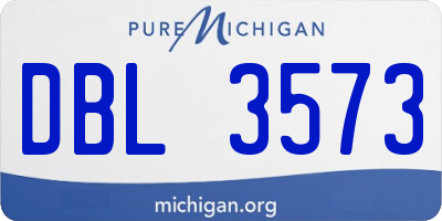 MI license plate DBL3573