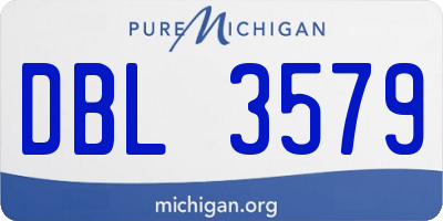 MI license plate DBL3579