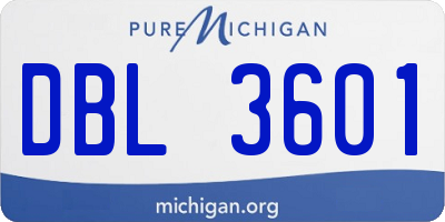 MI license plate DBL3601