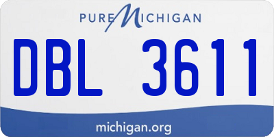 MI license plate DBL3611