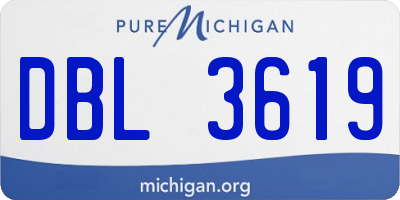 MI license plate DBL3619