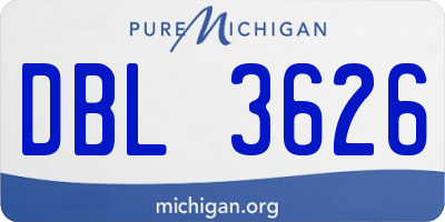 MI license plate DBL3626