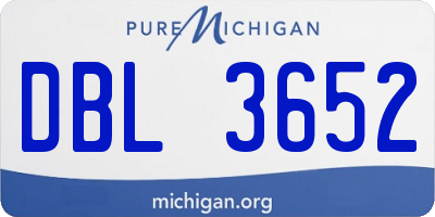MI license plate DBL3652