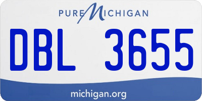 MI license plate DBL3655