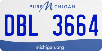 MI license plate DBL3664