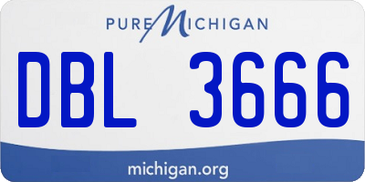 MI license plate DBL3666