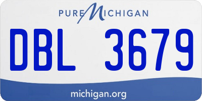 MI license plate DBL3679