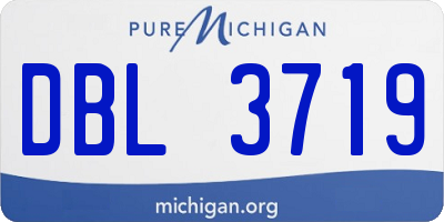 MI license plate DBL3719