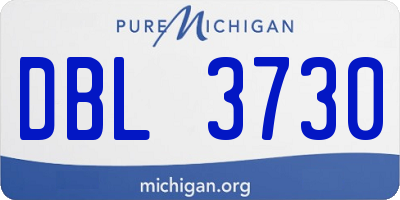MI license plate DBL3730