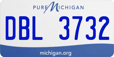 MI license plate DBL3732