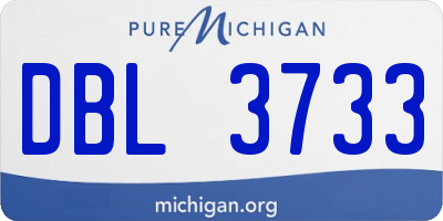 MI license plate DBL3733