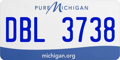 MI license plate DBL3738