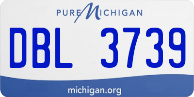 MI license plate DBL3739