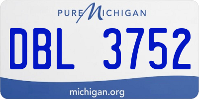 MI license plate DBL3752