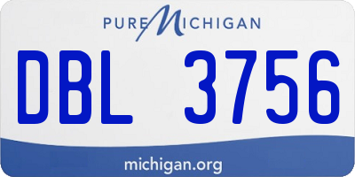 MI license plate DBL3756