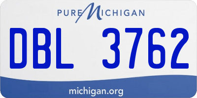 MI license plate DBL3762