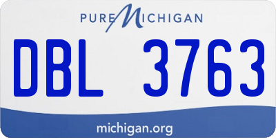 MI license plate DBL3763