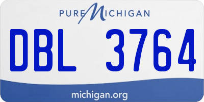 MI license plate DBL3764