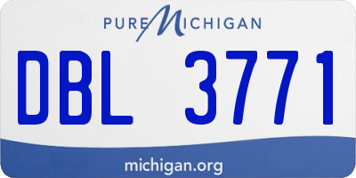 MI license plate DBL3771
