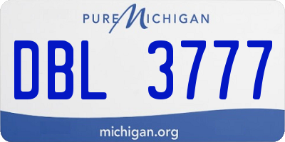 MI license plate DBL3777
