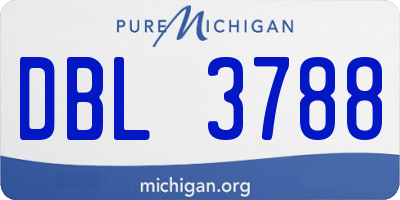 MI license plate DBL3788