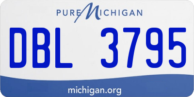 MI license plate DBL3795