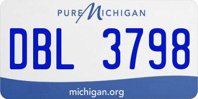 MI license plate DBL3798