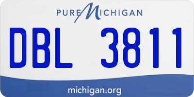 MI license plate DBL3811