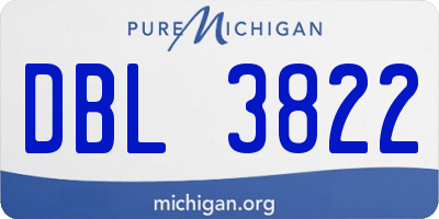 MI license plate DBL3822