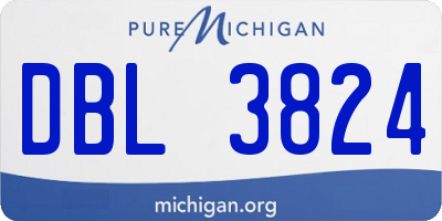 MI license plate DBL3824