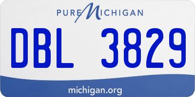 MI license plate DBL3829