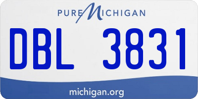 MI license plate DBL3831