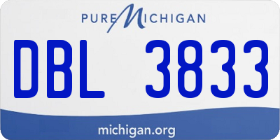 MI license plate DBL3833