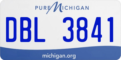 MI license plate DBL3841