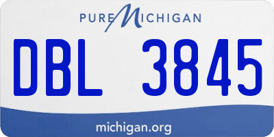 MI license plate DBL3845