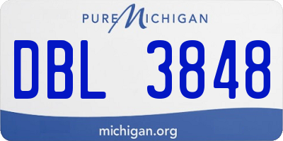 MI license plate DBL3848