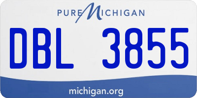 MI license plate DBL3855