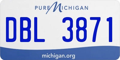 MI license plate DBL3871