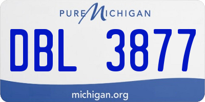 MI license plate DBL3877