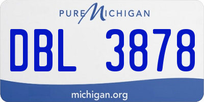 MI license plate DBL3878