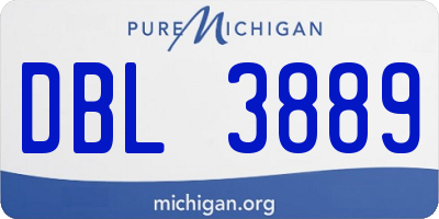 MI license plate DBL3889