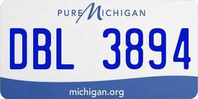 MI license plate DBL3894