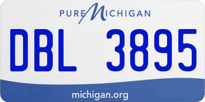 MI license plate DBL3895