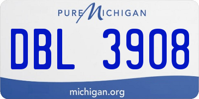 MI license plate DBL3908
