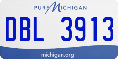 MI license plate DBL3913